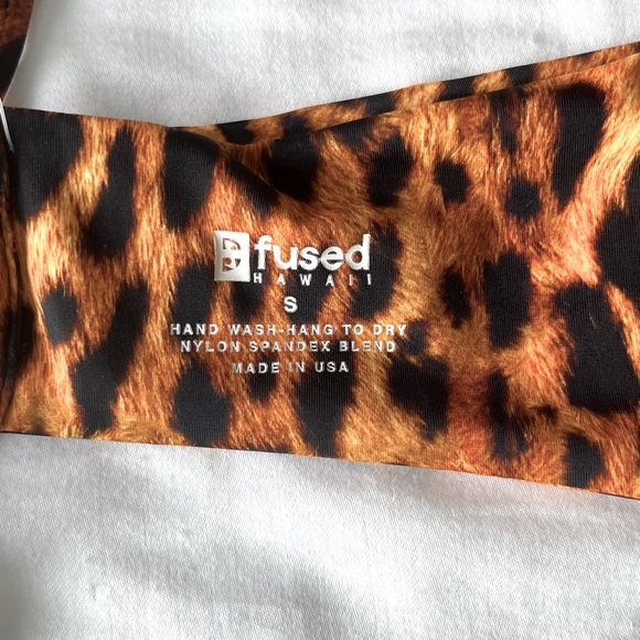 Fused brand Leopard Side Tie Two Piece Bikini NWT - Picture 4 of 4